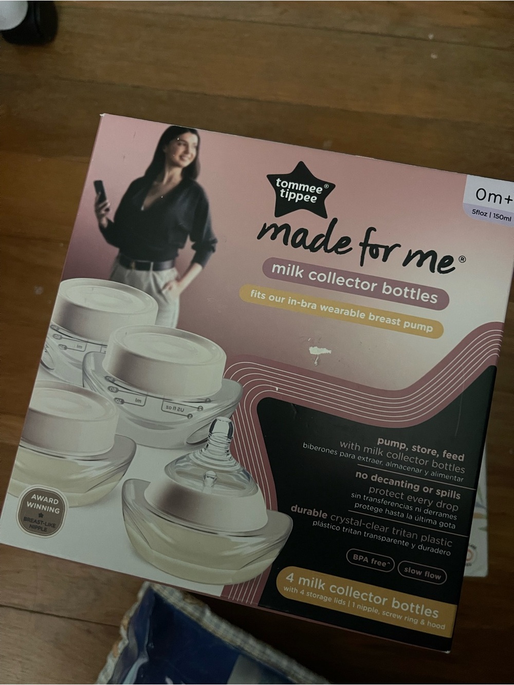 Tommee Tippee Made for Me Pink Milk Collector Bottles
